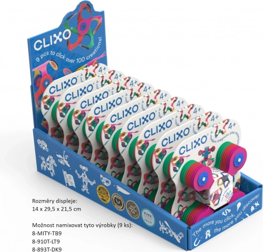 Designer Pack magnetické bloky Clixo, černé