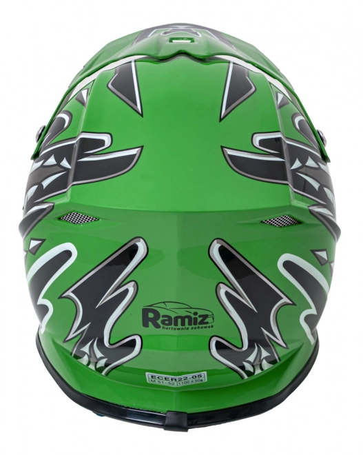 Kask na motocykl Enduro zelený