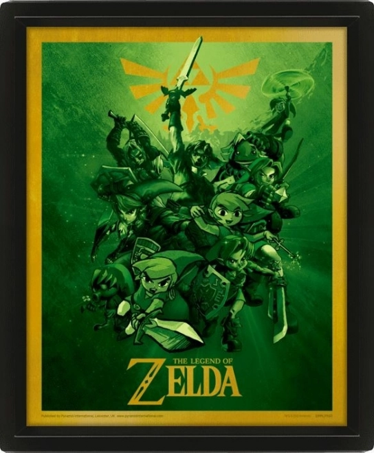 3D obraz ZELDA s lentikulárním tiskem 23×28 cm