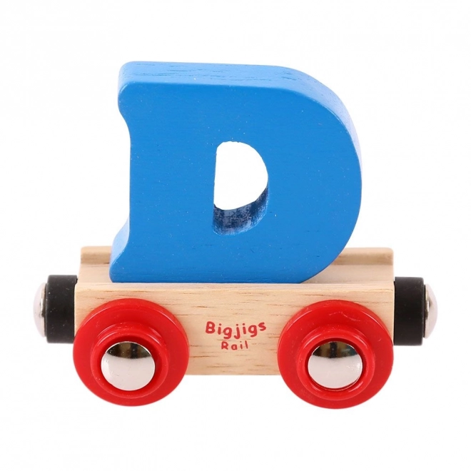Bigjigs Rail Vagónek dřevěné vláčkodráhy - Písmeno D