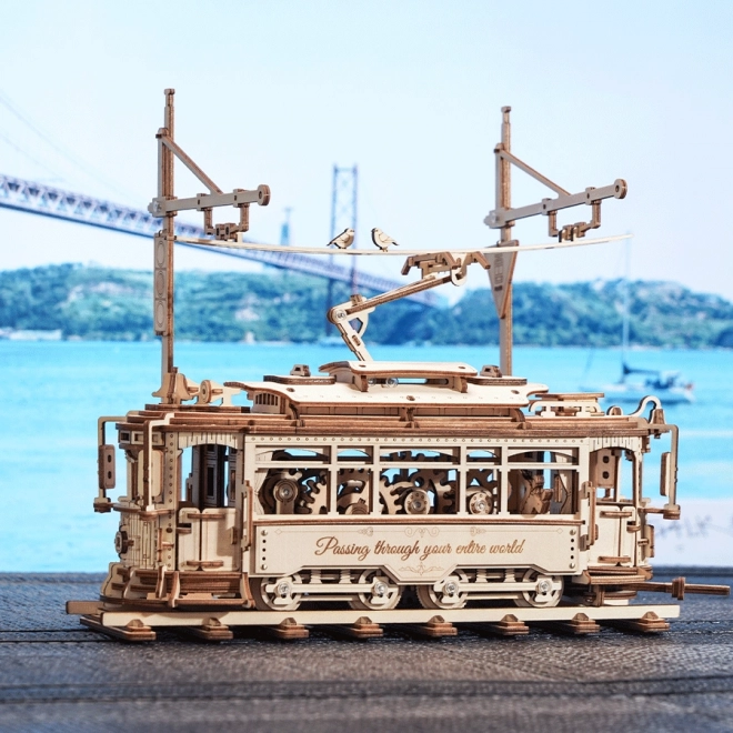 RoboTime 3D dřevěné mechanické puzzle Tramvaj