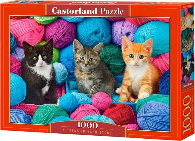 Puzzle 1000 dílků Kočky v klubíčkách vlny