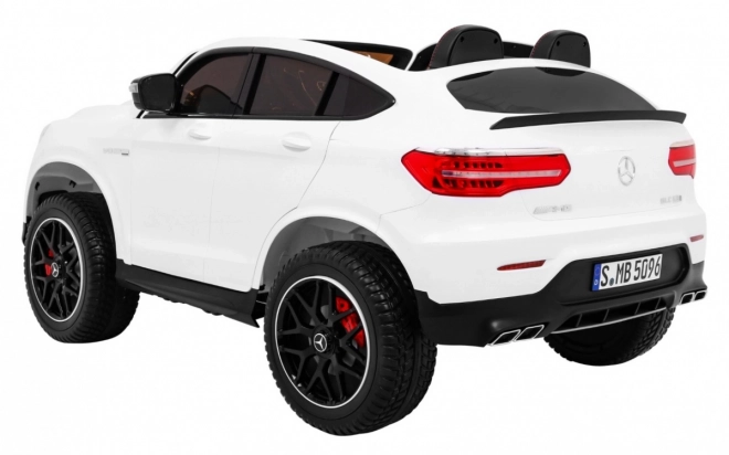 Mercedes GLC 63S dětské auto Bílý + 4x4 + MP4 + LED + Eco kůže + Pomalý start + EVA