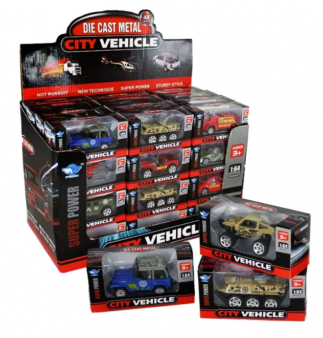 Kovový model auta nebo letadla 1:64