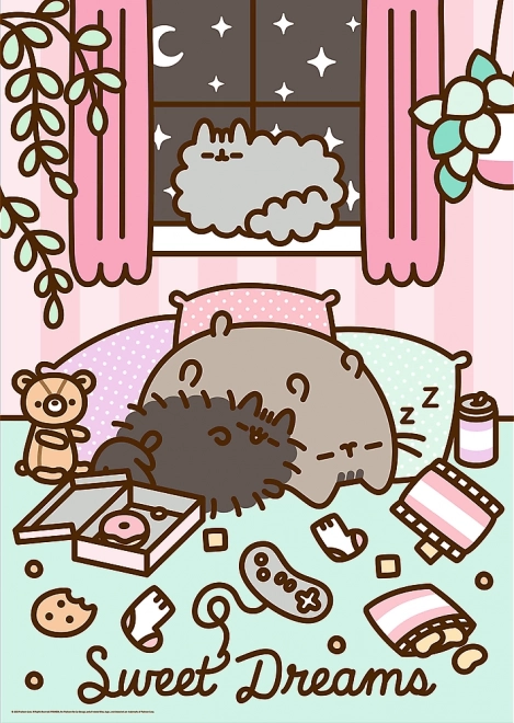 Puzzle Pusheen Premium Plus 1000 dílků