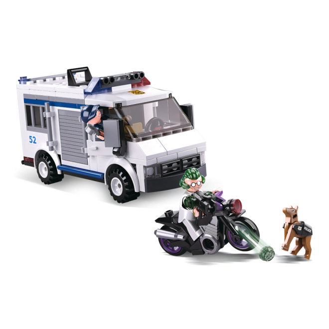 Motorka zloděje a policejní pes
