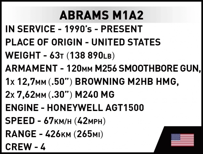 COBI 3106 Armed Forces Abrams M1A2, 1:72, 174 k
