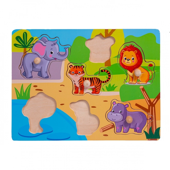 Dřevěné puzzle ZOO