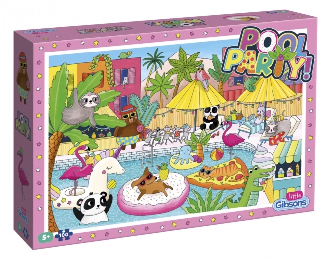 Puzzle Párty v bazénu 100 dílků