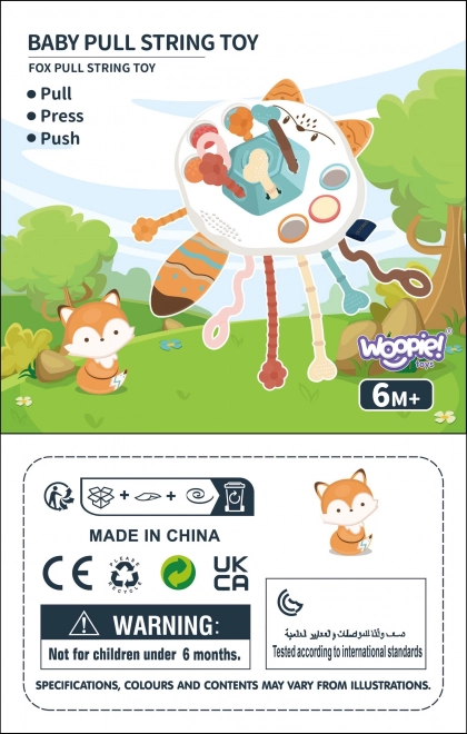 Sensoryční hračka liška Montessori pro miminka