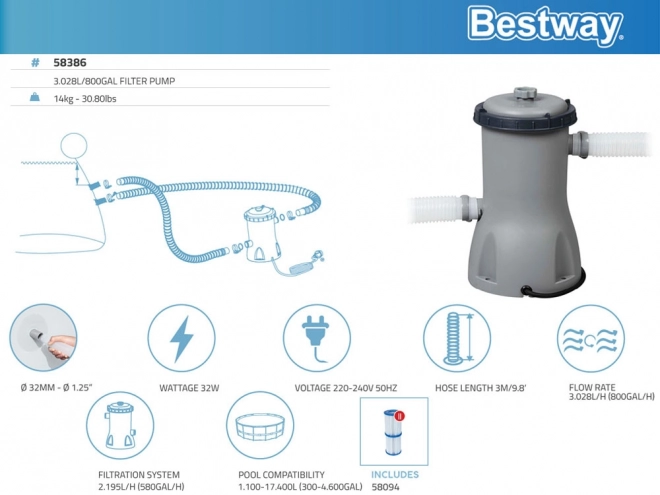 Filtrační čerpadlo pro bazény Bestway 3028 l/h