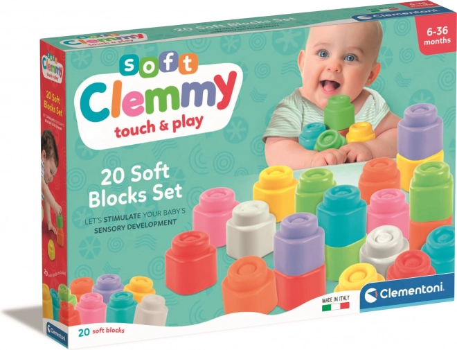 Měkké kostky Clemmy sada 20 kusů