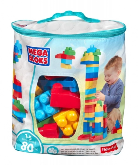 Mega Bloks First Builders Kostky v plastovém pytli 80 ks