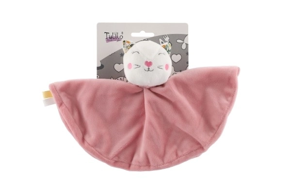 Plyšová kočka 25 cm růžová