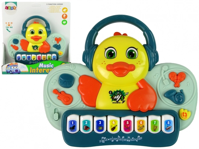 Interaktivní pianko Kačenka DJ Zvukové hudební nástroje a melodie