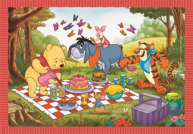 CLEMENTONI Puzzle Medvídek Pú 4v1 (12+16+20+24 dílků)
