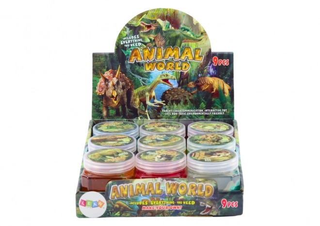 Glutek Slime se zvířecími figurkami 150 g různých barev