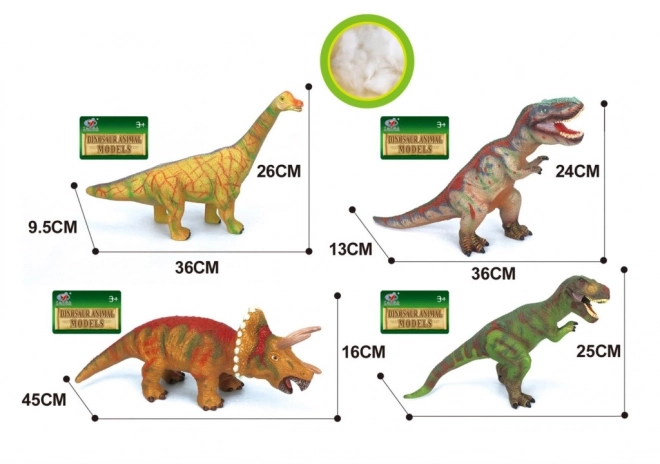 Interaktivní dinosaurus 36 cm - 4 druhy