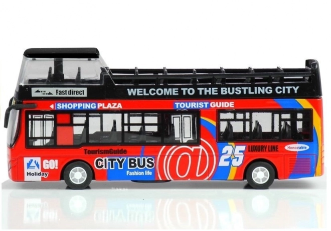 Turistický dvoupatrový autobus 1:32 Otevírání dveří Zelená barva