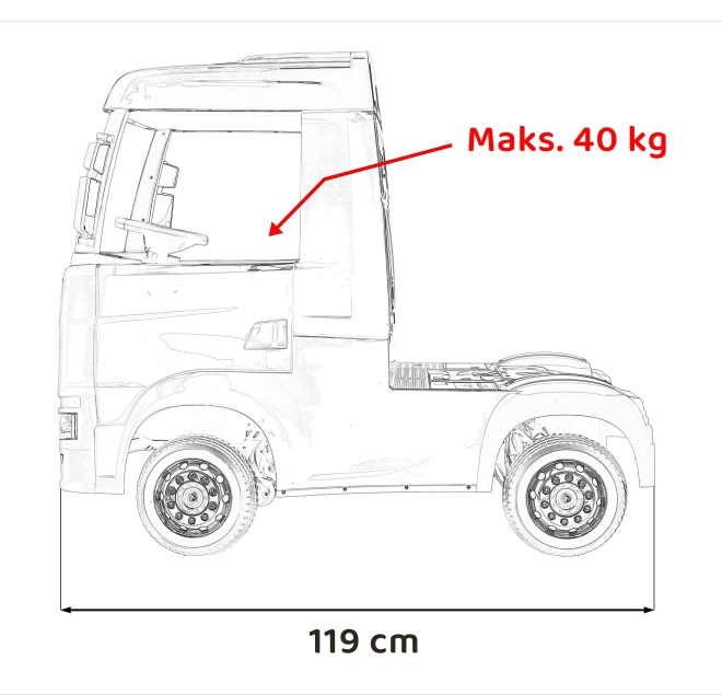 Dětský automobil Scania R-SERIE na baterie - Modrá