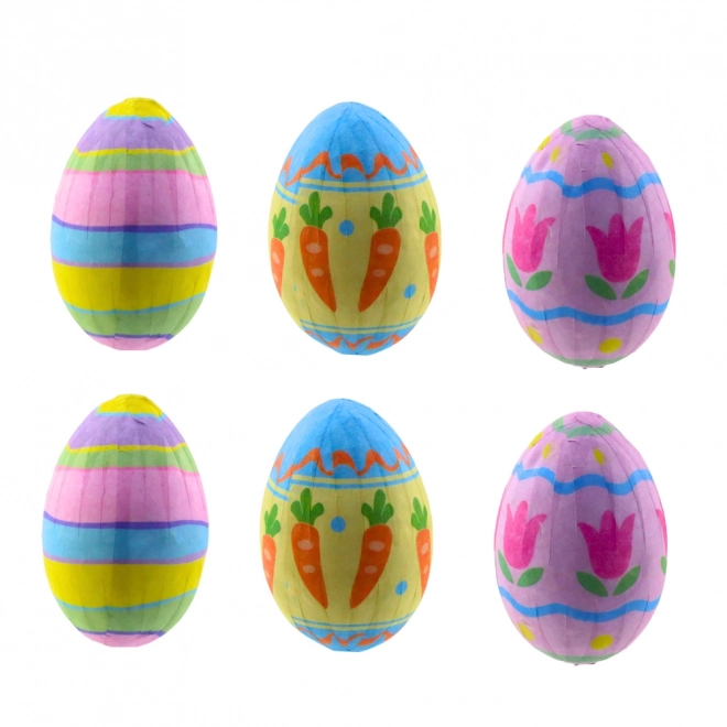 Velikonoční vajíčka na drátku s mrkví a tulipány, 6 ks