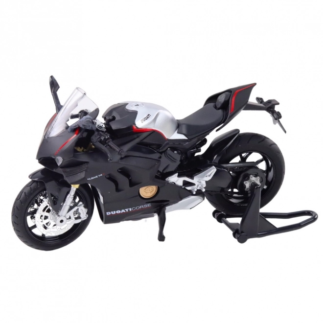 Kovový sportovní motocykl Černý V4