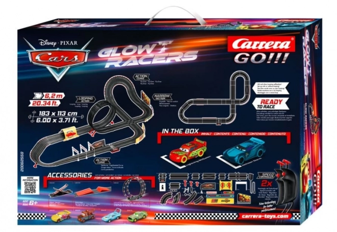 Autodráha Carrera GO 62559 Disney Cars - Glow