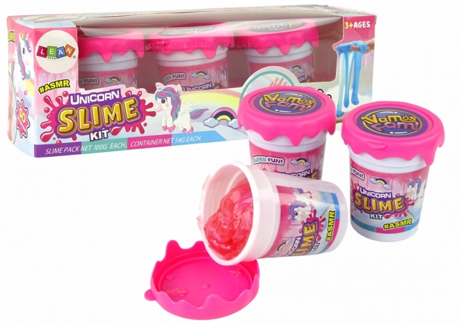 DIY Glitter Unicorns Slime Soft 3 barvy