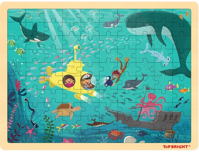 TOP BRIGHT Dřevěné puzzle Mořský svět
