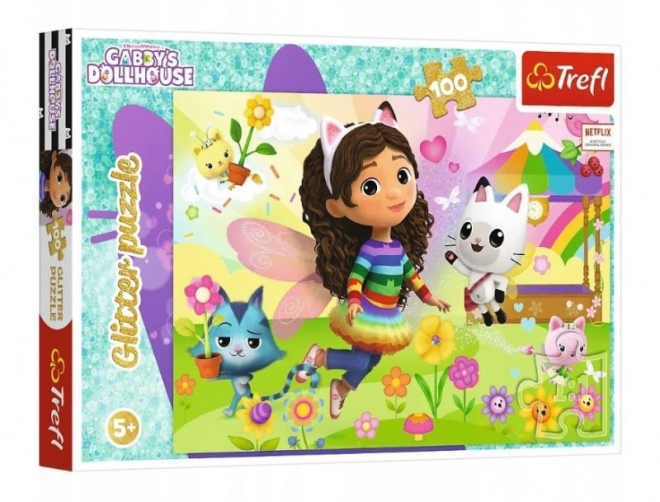 Puzzle 100 dílků Glitter Glitter Gabi Gabby's Dollhouse