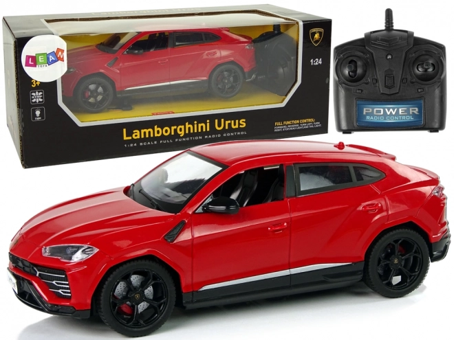 R/C auto 1:24 Lamborghini Urus červené 2.4 G Světla