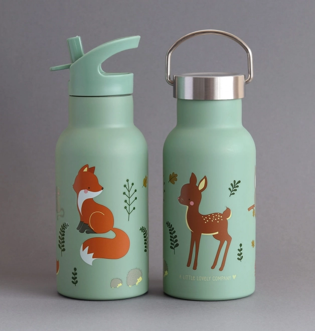 A Little Lovely Company Nerezová lahev na pití 500 ml – Kamarádi z lesa