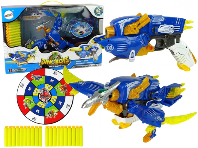 Dinobots 2v1 dinosaurus pterosaur na šipky s terčem