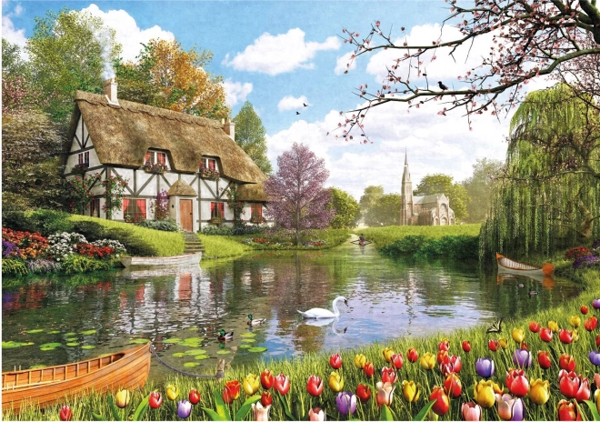 Puzzle Chata u vody 500 dílků