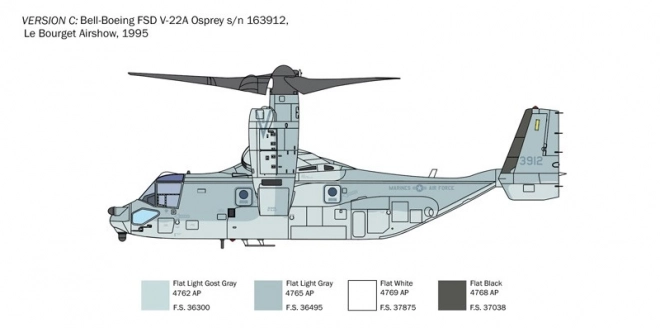 Plastikový model letadla V-22A Osprey 1/72