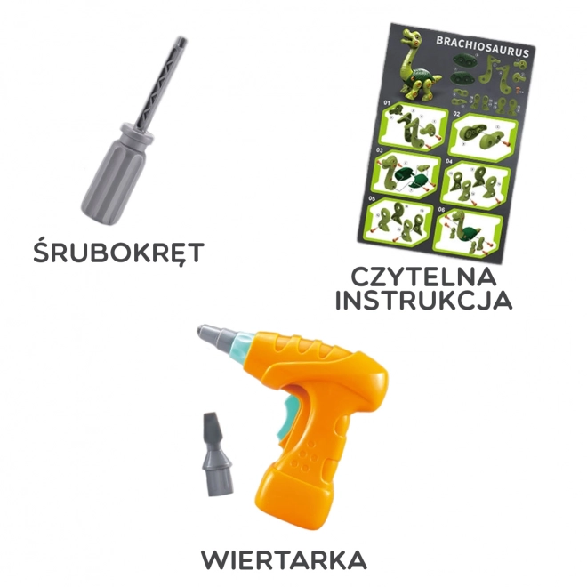 Dinozaur ke Skládání WOOPIE s Vrtákem