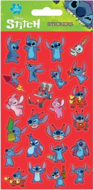 Samolepky lilo a stitch červené, 25 ks
