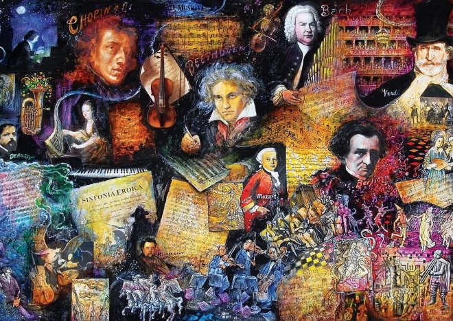 ART PUZZLE Puzzle Významní skladatelé 500 dílků
