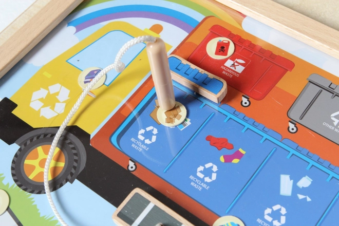 Edukativní tabule pro děti Montessori - Třídění odpadu