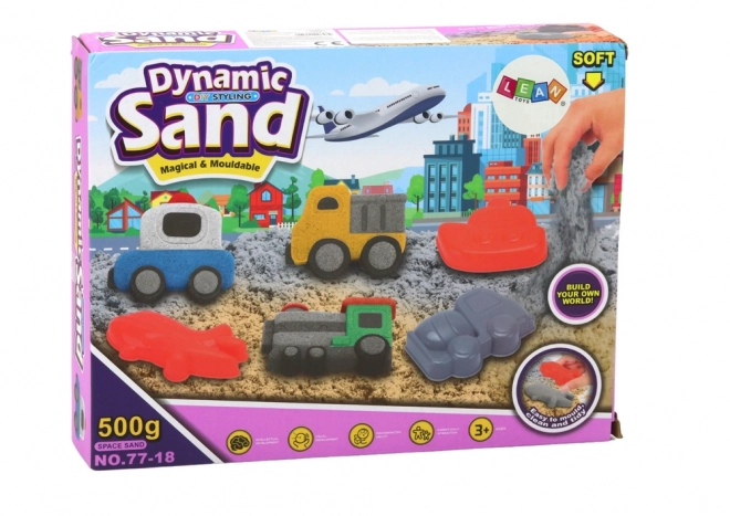Magický kinetický písek Kreativní sada vozidel Formičky 8 kusů
