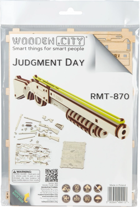 Dřevěné 3D puzzle WOODEN CITY Judgment Day Puška RMT-870
