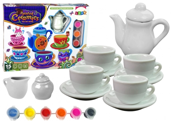 Kreativní čajový set DIY pro malování porcelánu