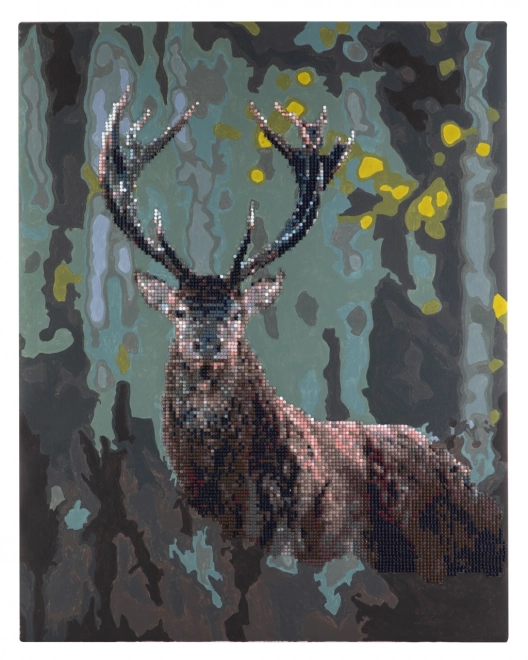 Diamantové malování jelen - 40 x 50 cm