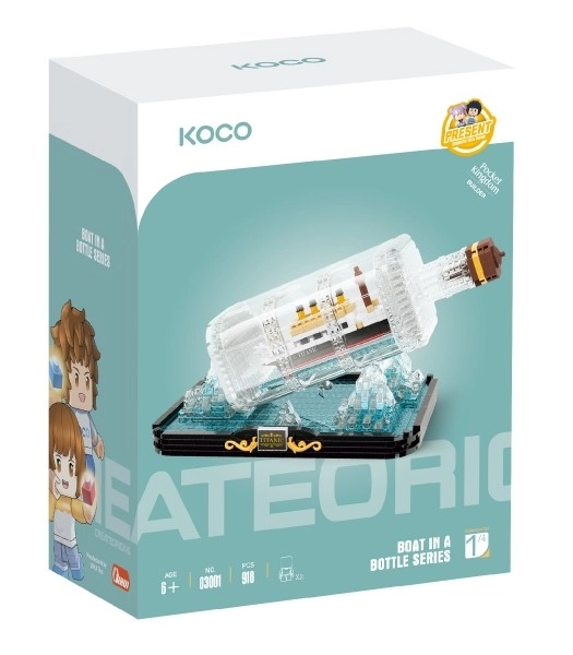 Stavebnice KOCO Titanic v láhvi