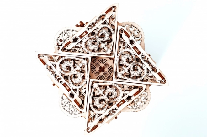 Dřevěný mechanický puzzle Tajemná schránka