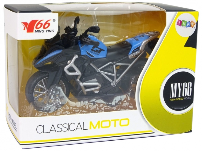 GT Motocykl modrý 1:14 Drive Pull-Back Sound Lights