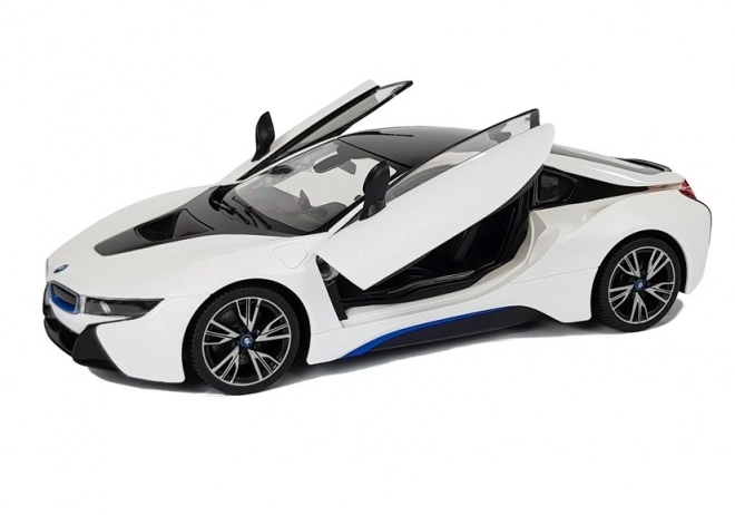 Auto R/C BMW i8 Rastar 1:14 Bílé automatické dveře