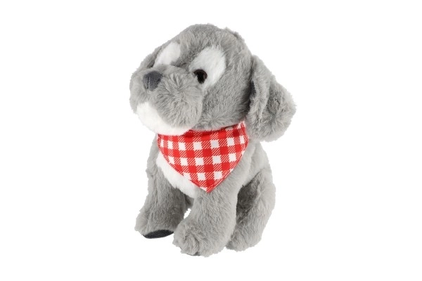 Azorek šedý psí maskot 26 cm