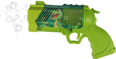 Pistole na bubliny dinosaurus se světlem – zelená