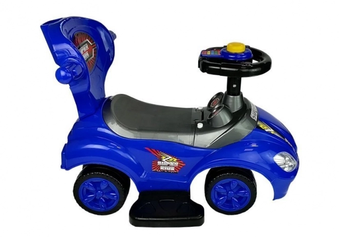 Mega Car 3v1 Push Ride Blue